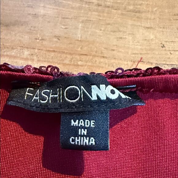 Fashion Nova Burgundy and Silver Sequin Mini Dress - Picture 6 of 7